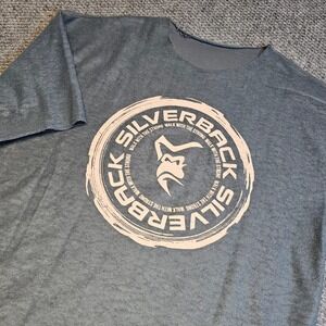 Silverback Graphic T Shirt 2XL Gray Walk With The Strong Athletic Pump Cover